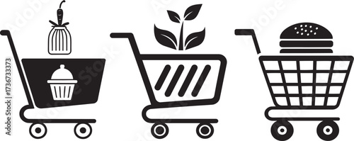  Flat Shopping Icons for Retail and Delivery