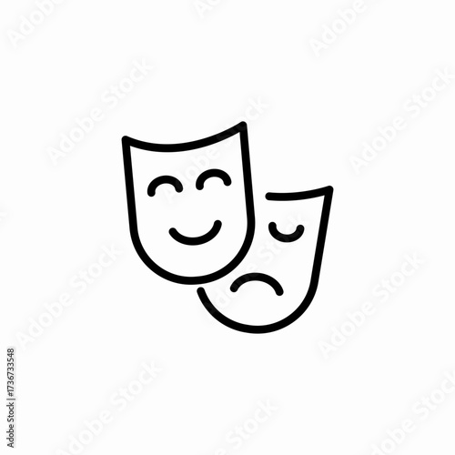 mood mask icon sign vector