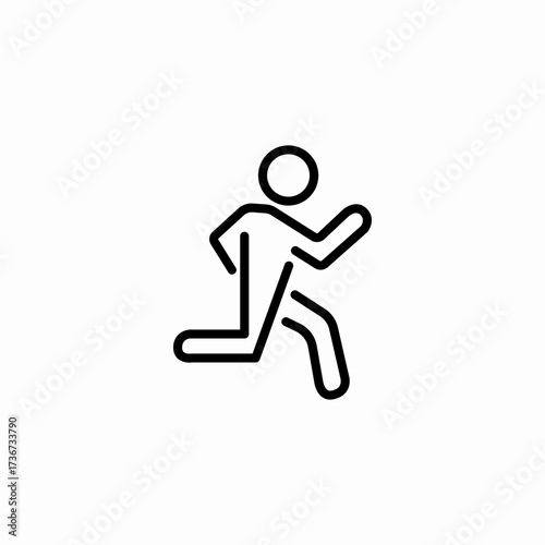 run hurry icon sign vector