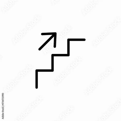 stairs climbing)up icon sign vector