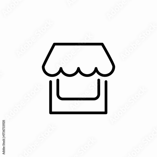 store tent icon sign vector