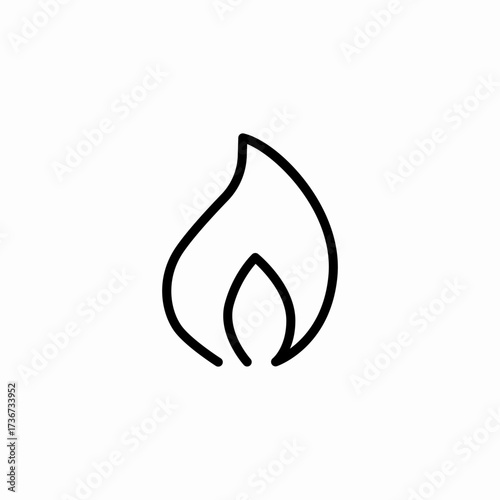 strong flame icon sign vector