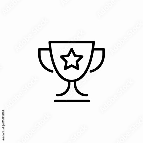 winning cup icon sign vector