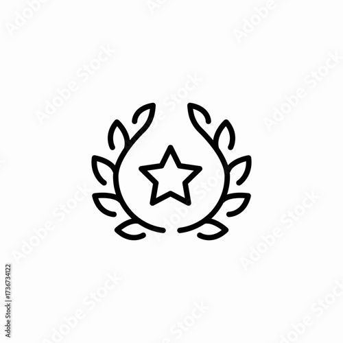 winning star leaves icon sign vector