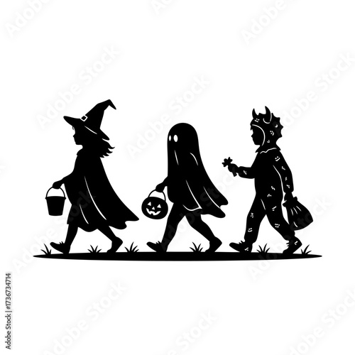 Stylish black silhouette of a woman with a sword illustration for fashion and art people