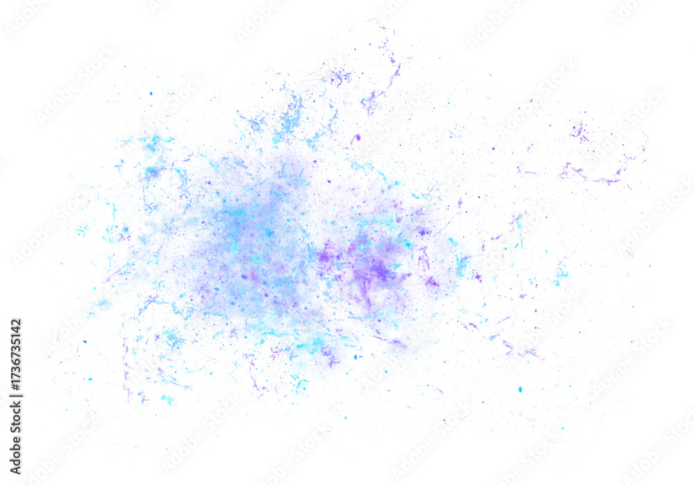 Fototapeta premium Abstract Galaxy Nebula in Blue and Purple PNG Transparent Background