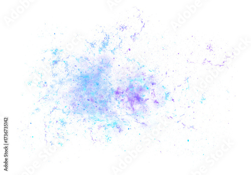 Abstract Galaxy Nebula in Blue and Purple PNG Transparent Background