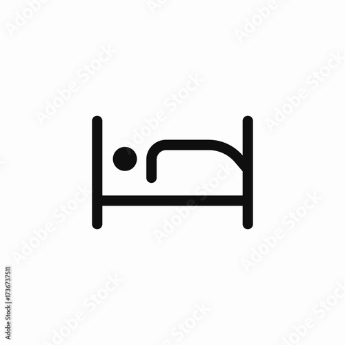 bed nap icon sign vector