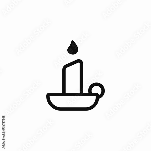candle torch icon sign vector