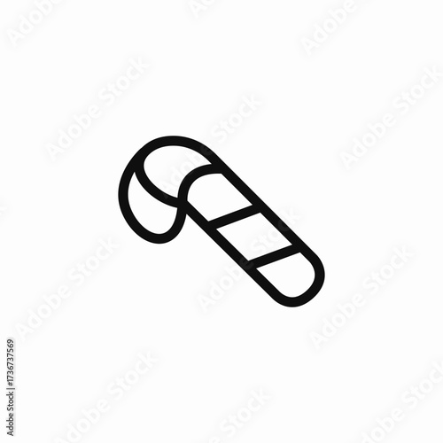 candy cane icon sign vector