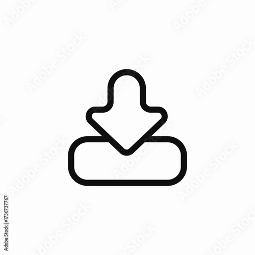 device download media icon sign vector