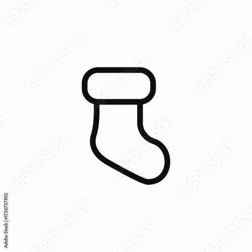 fuzzy sock icon sign vector