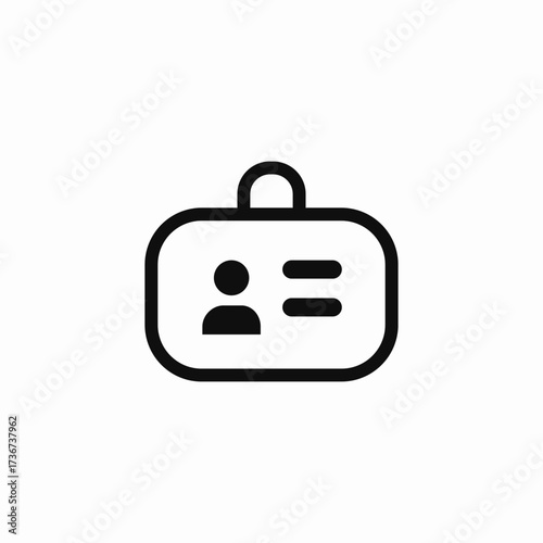 identity card hung icon sign vector