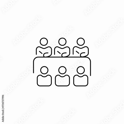 jury team icon sign vector