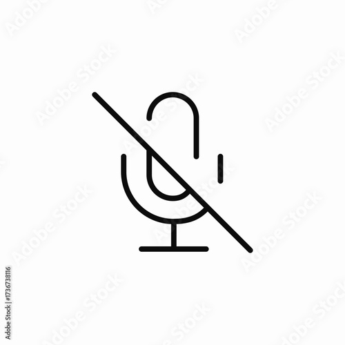 microphone muted icon sign vector