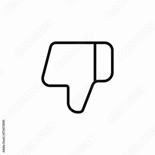 negative thumbs down icon sign vector