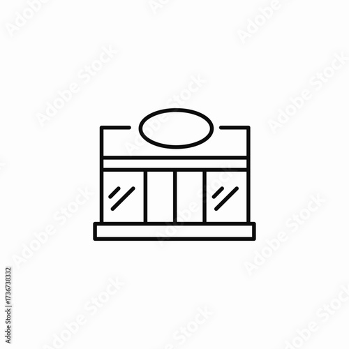 store entrance icon sign vector
