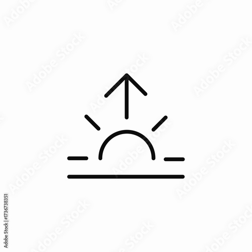 sun rising icon sign vector