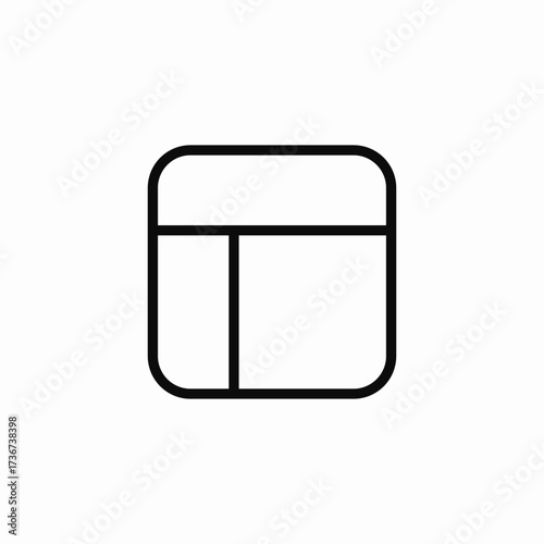tab structure icon sign vector