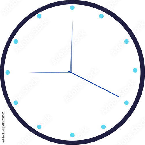 reloj minimalista, concepto de gestión del tiempo. Vector sin fondo, png.