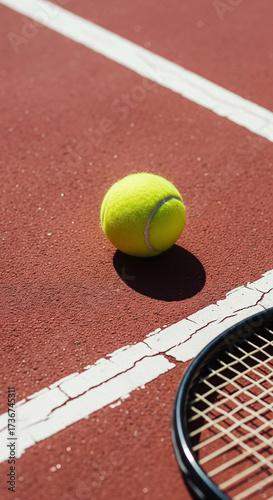 tennis ball and racket