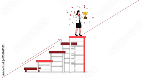 Success Is the Pinnacle, Reached After Climbing the Ladder of Perseverance