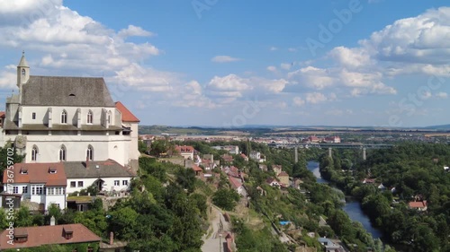 Znojmo, Czech Republic - August 10, 2025: Cityscape. Urban architecture. Street view