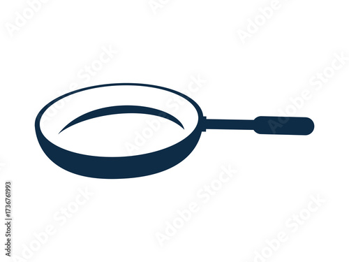 Simple frying pan kitchen utensil icon