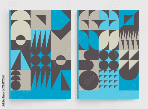 Abstract geometrical pattern. Flat mosaic design. Vector illustration for poster art, cover, brochure, card, presentation, flyer or banner.