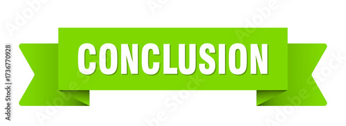 conclusion ribbon isolated on transparent background. conclusion ribbon