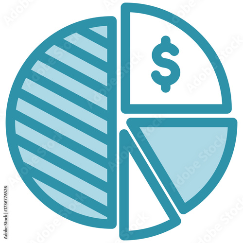 Equity Share Icon, Mini Illustration Relate To Capital Market, Market Research. Use For Modern Concept, Ui, Ux Web And App Development.