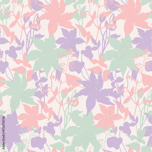 Seamless pattern with flowers for textiles and design. Vector illustration