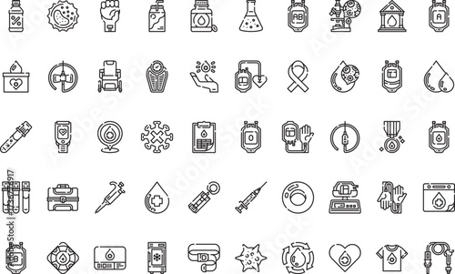 Medical and healthcare- Icons Modern Illustration Symbol Design Template for Web and Mobile UI. Editable Stroke Pictogram for Business Projects and Apps.
