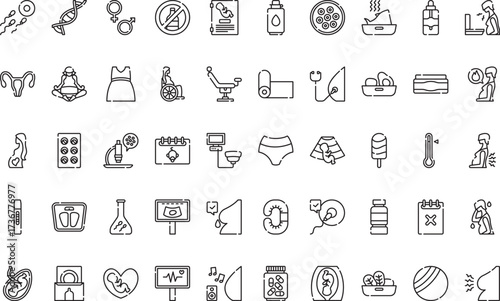 Medical and healthcare- Icons Modern Illustration Symbol Design Template for Web and Mobile UI. Editable Stroke Pictogram for Business Projects and Apps.