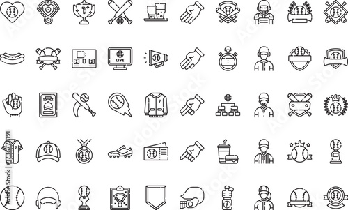 Sports and recreation Icons Modern Illustration Symbol Design Template for Web and Mobile UI. Editable Stroke Pictogram for Business Projects and Apps.