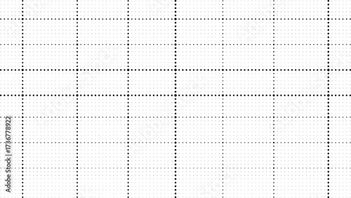 Black lined paper grid dotted texture vector background for retro poster design, abstract overlays, and technical graphic artworks