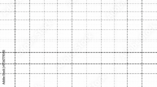 Black lined paper grid dotted texture vector background for retro poster design, abstract overlays, and technical graphic artworks