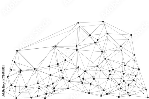 Vector neural network mesh, symbol of AI and digital connection