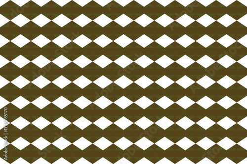 Abstract geometric pattern with repeating diamond shapes in shades of brown and white