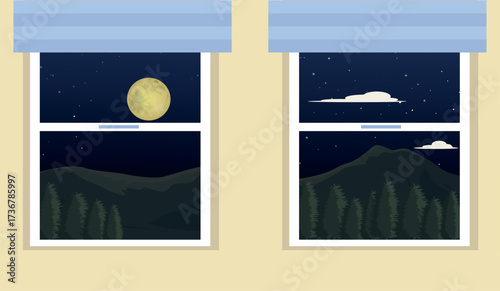 night view from the window