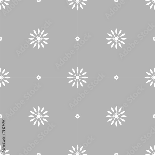 seamless botanical pattern of painted oriental motifs