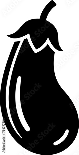 eggplant vector illustration for cooking recipe and healthy food design concept