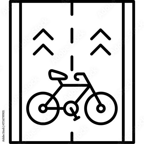 Bike lane Outline Icon