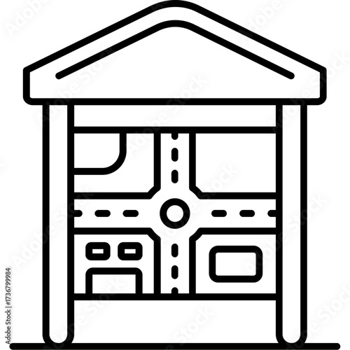 City map Outline Icon