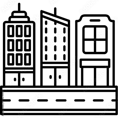 Urban district Outline Icon
