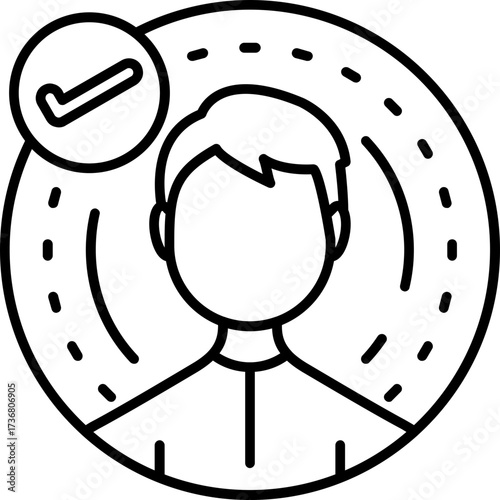 User Check Outline Icon