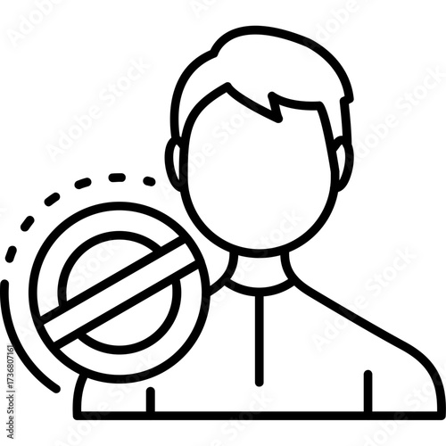 Blocked User Outline Icon