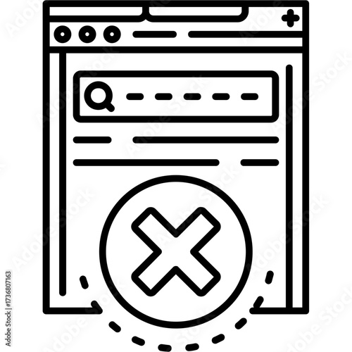 Delete Account Outline Icon