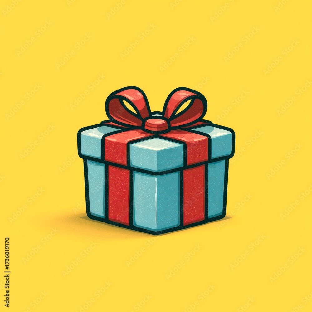 Obraz premium gift box with a ribbon against a background