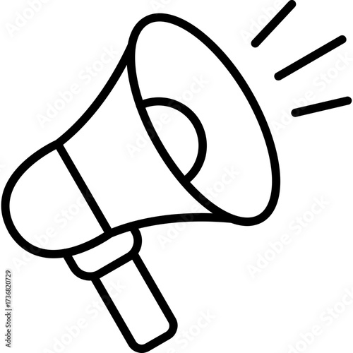 The Loudspeaker: A megaphone with sound waves emanating, perfect for announcements and declarations. 